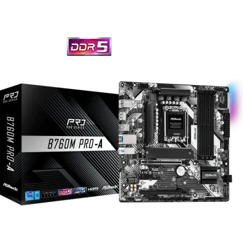 ASRock B760M Pro-A DDR5 Micro ATX Motherboard